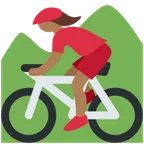 woman mountain biking: medium-dark skin tone لمنصة X / Twitter