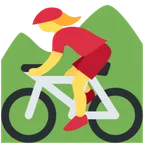 woman mountain biking voor X / Twitter platform