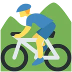 man mountain biking för X / Twitter-plattform