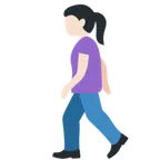 X / Twitter 플랫폼을 위한 woman walking: light skin tone