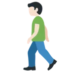 man walking: light skin tone for X / Twitter platform