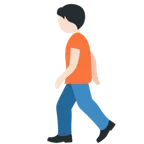 person walking: light skin tone pentru platforma X / Twitter
