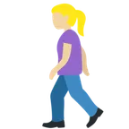 X / Twitter platformu için woman walking: medium-light skin tone