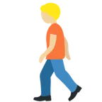person walking: medium-light skin tone für X / Twitter Plattform