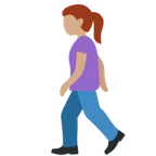 woman walking: medium skin tone สำหรับแพลตฟอร์ม X / Twitter