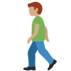 X / Twitter dla platformy man walking: medium skin tone