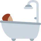 X / Twitter dla platformy person taking bath: medium skin tone