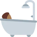 person taking bath: medium-dark skin tone per la piattaforma X / Twitter