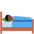 person in bed: dark skin tone สำหรับแพลตฟอร์ม X / Twitter