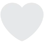 white heart pour la plateforme X / Twitter