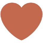 brown heart för X / Twitter-plattform
