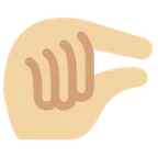 pinching hand: medium-light skin tone สำหรับแพลตฟอร์ม X / Twitter