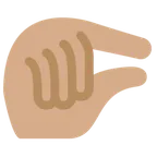 X / Twitter 플랫폼을 위한 pinching hand: medium skin tone