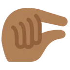 pinching hand: medium-dark skin tone für X / Twitter Plattform