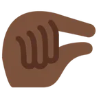 pinching hand: dark skin tone untuk platform X / Twitter