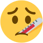 face with thermometer για την πλατφόρμα X / Twitter