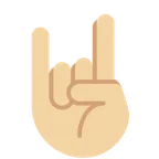 sign of the horns: medium-light skin tone per la piattaforma X / Twitter