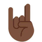 sign of the horns: dark skin tone untuk platform X / Twitter