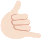 call me hand: light skin tone per la piattaforma X / Twitter