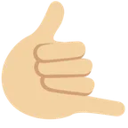 call me hand: medium-light skin tone per la piattaforma X / Twitter