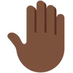 raised back of hand: dark skin tone für X / Twitter Plattform