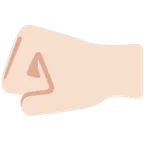 left-facing fist: light skin tone per la piattaforma X / Twitter