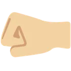 left-facing fist: medium-light skin tone für X / Twitter Plattform