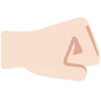 X / Twitter 平台中的 right-facing fist: light skin tone