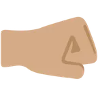 right-facing fist: medium skin tone untuk platform X / Twitter
