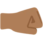 X / Twitter dla platformy right-facing fist: medium-dark skin tone
