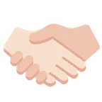 handshake: light skin tone per la piattaforma X / Twitter