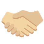 handshake: medium-light skin tone untuk platform X / Twitter