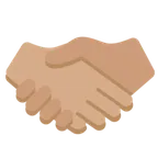 handshake: medium skin tone pentru platforma X / Twitter