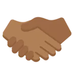 X / Twitter dla platformy handshake: medium-dark skin tone