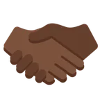 handshake: dark skin tone pentru platforma X / Twitter