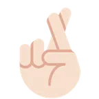 crossed fingers: light skin tone สำหรับแพลตฟอร์ม X / Twitter
