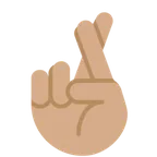crossed fingers: medium skin tone pentru platforma X / Twitter