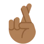 crossed fingers: medium-dark skin tone per la piattaforma X / Twitter