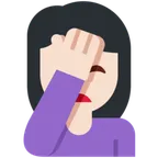 woman facepalming: light skin tone til X / Twitter platform