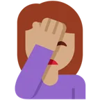 X / Twitter cho nền tảng woman facepalming: medium skin tone