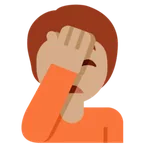 person facepalming: medium skin tone für X / Twitter Plattform