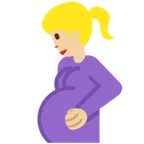 pregnant woman: medium-light skin tone untuk platform X / Twitter