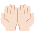 palms up together: light skin tone per la piattaforma X / Twitter