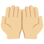 palms up together: medium-light skin tone untuk platform X / Twitter