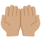 X / Twitter dla platformy palms up together: medium skin tone