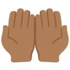 palms up together: medium-dark skin tone per la piattaforma X / Twitter