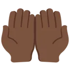 palms up together: dark skin tone สำหรับแพลตฟอร์ม X / Twitter