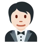 person in tuxedo: light skin tone สำหรับแพลตฟอร์ม X / Twitter