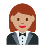 woman in tuxedo: medium skin tone til X / Twitter platform