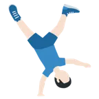 man cartwheeling: light skin tone til X / Twitter platform